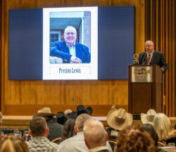 Preston Lewis Addressing Audience At Award Ceremony in Hard Rock Cafe
